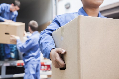 Professional movers assisting with office relocation in Bermondsey