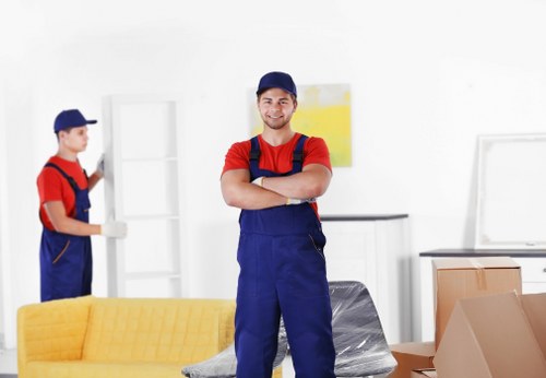 Professional packers preparing boxes in Bermondsey