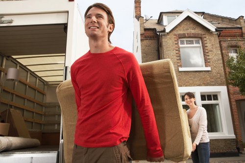 Household and office items prepared for storage and transport